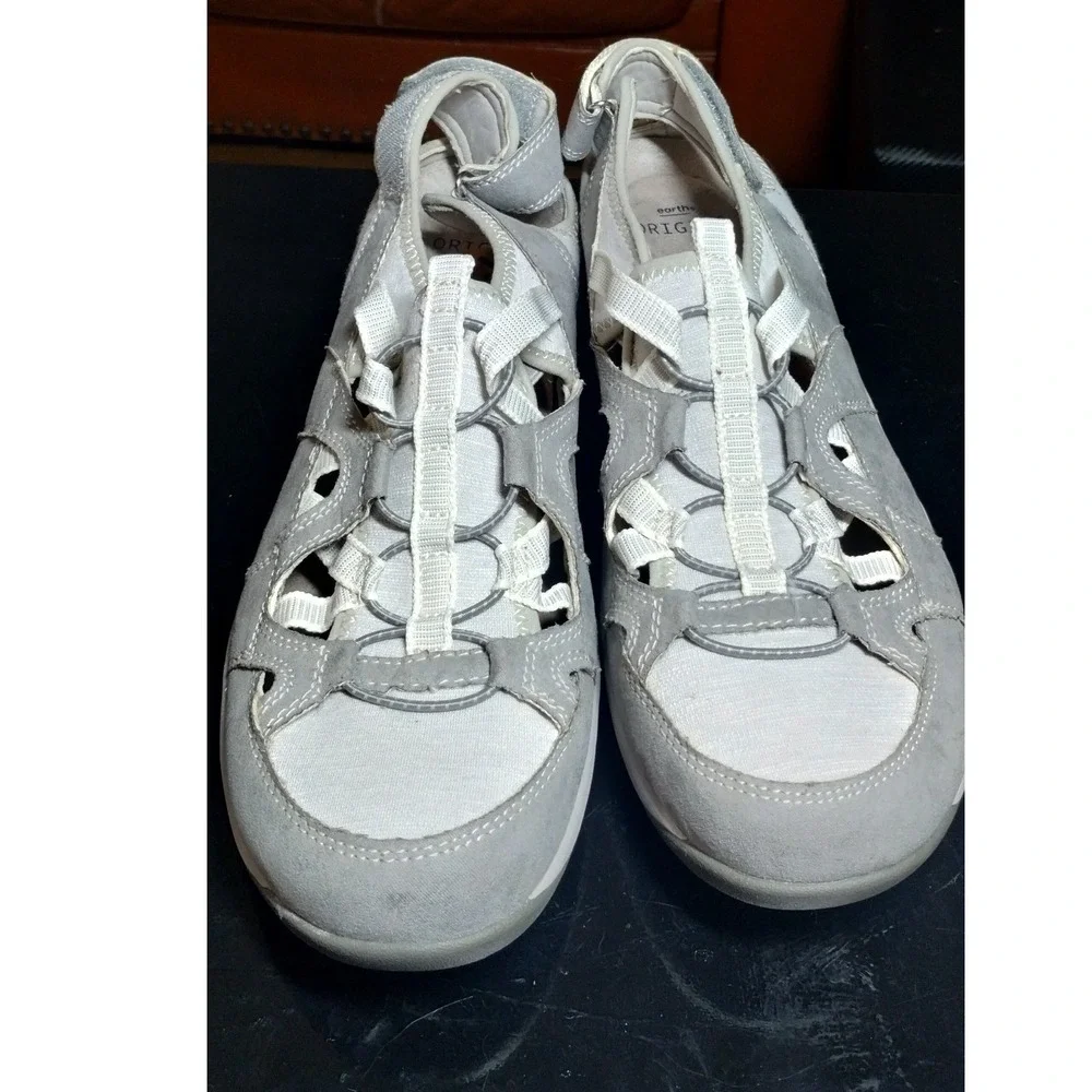 Earth Origins Sid Frost Grey Sporty Fisherman Sandals Womens Size 12M CNYL012022